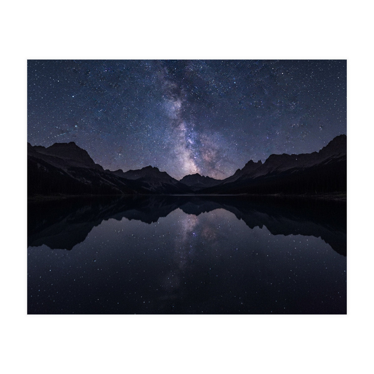 Starlit Reflection: Milky Way Over Mountain Lake (Print Only)
