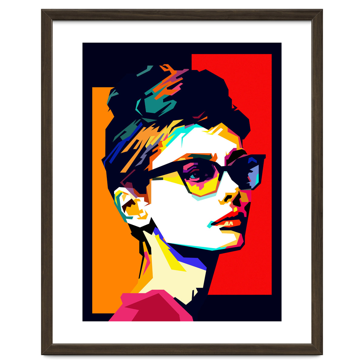 Audrey Hepburn Hollywood Star Pop Art WPAP