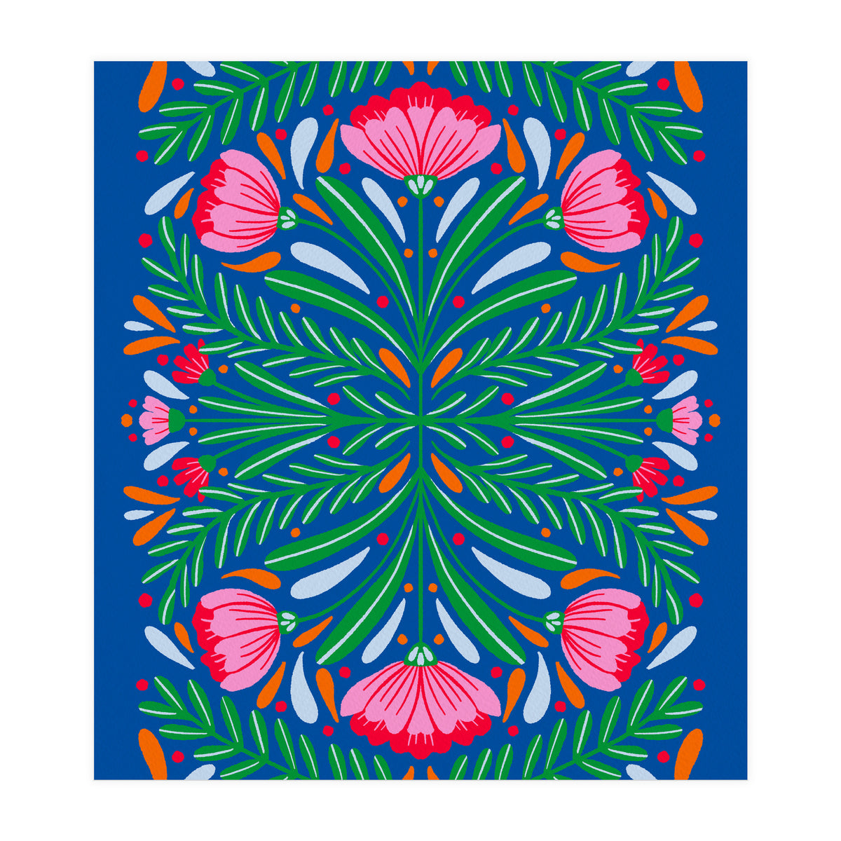 Bold Symmetrical Flowers (Print Only)