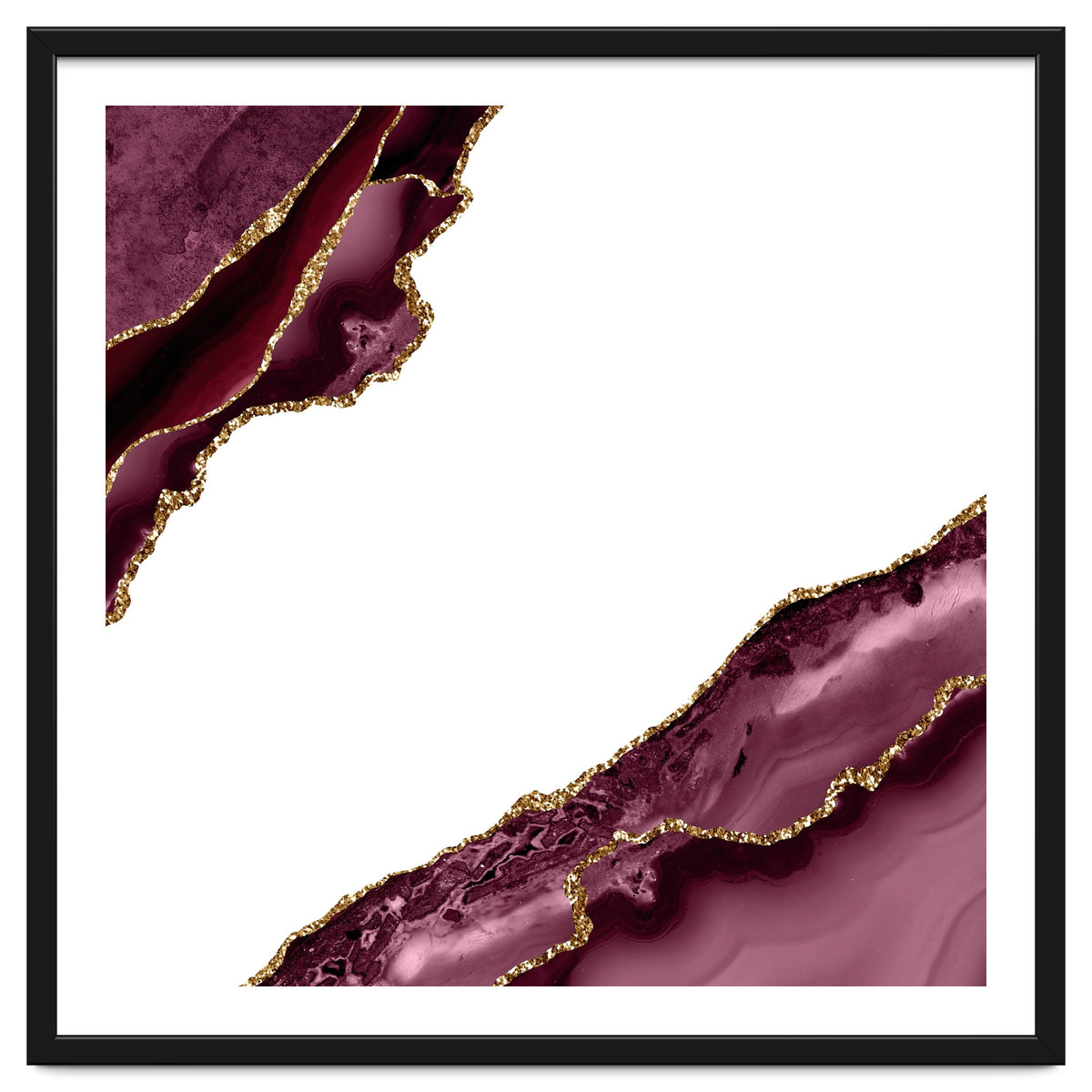 Burgundy & Gold Agate Texture 19