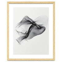 Abstract Black Flowing Fabric Wave