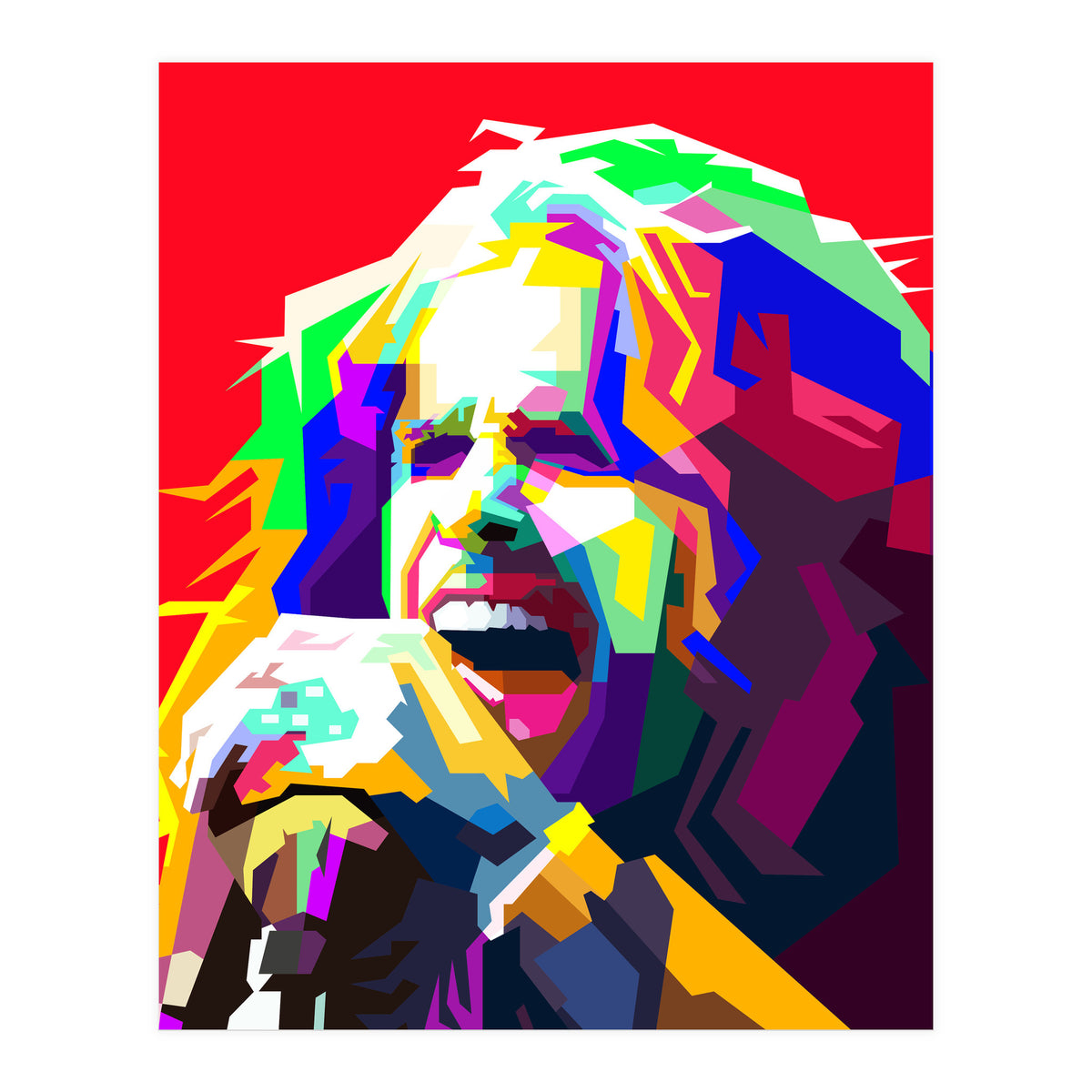 Steven Tyler Aerosmith Singer Classic Rock WPAP Style Illustration Trending Now (Print Only)
