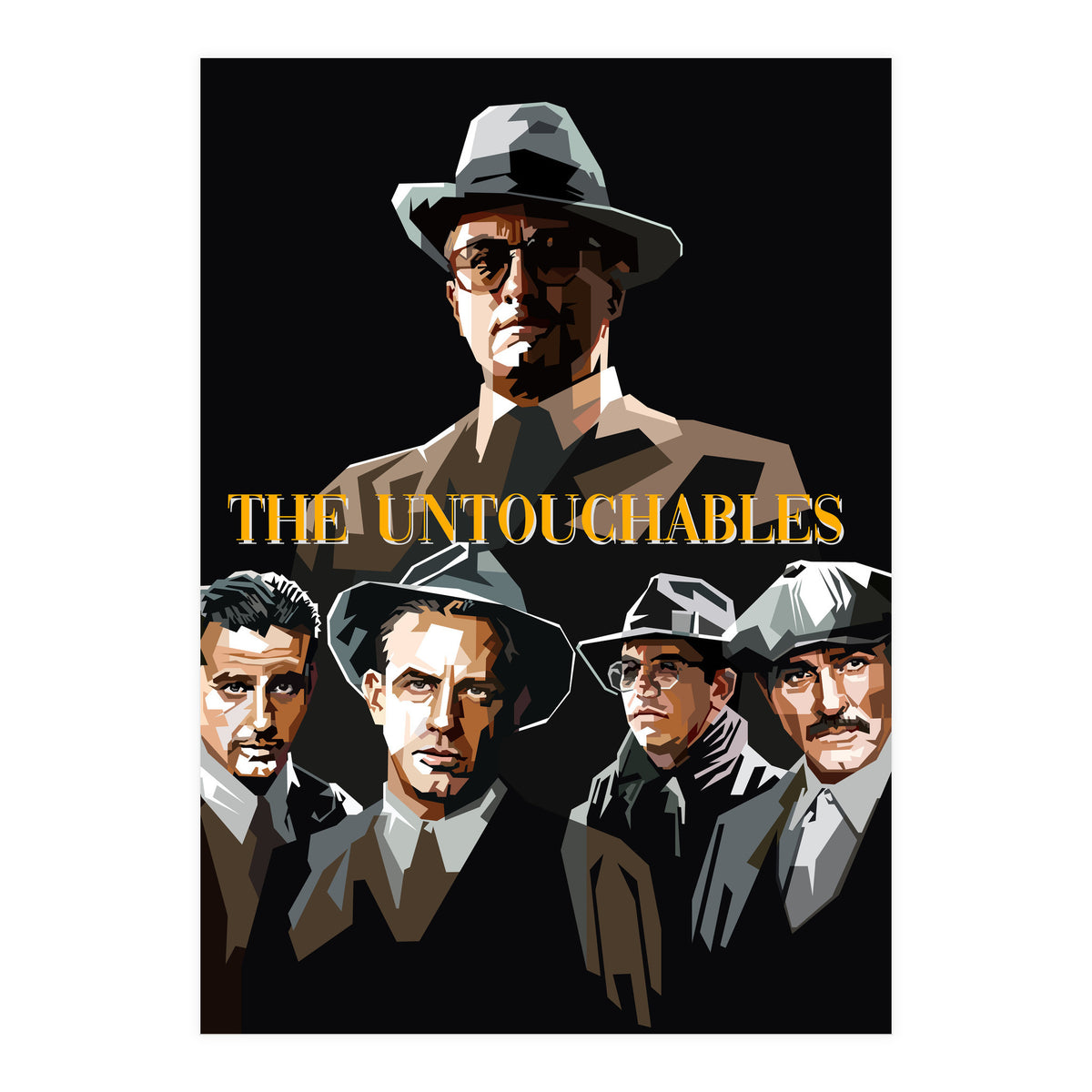 The Untouchables Movies Retro Illustration Trending Now (Print Only)