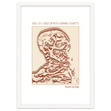 Skull Of A Skeleton With A Burning Cigarette thumbnail