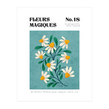 Magical Flowers No.18 Duck Egg Daisies (Print Only) thumbnail