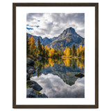 Golden Autumn Reflection: Majestic Mountain Wilderness Landscape thumbnail