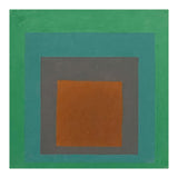 JOSEF ALBERS - HOMAGE TO THE SQUARE GREY BROWN GREEN (Print Only) thumbnail