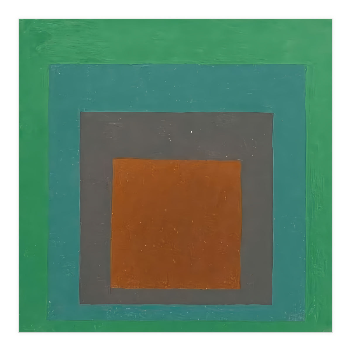 JOSEF ALBERS - HOMAGE TO THE SQUARE GREY BROWN GREEN (Print Only)