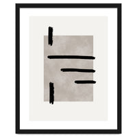 Minimalist artwork with textures and lines in earth brown