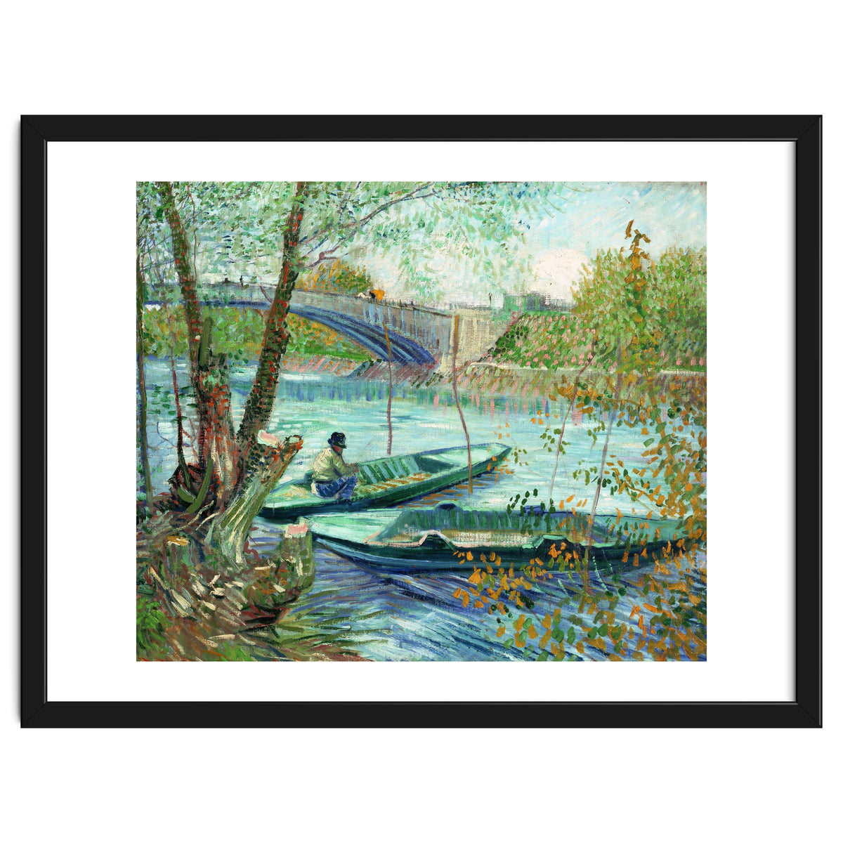 Vincent Van Gogh / 'Fishing in Spring, the Pont de Clichy ', 1887, Oil on canvas, 49 x 58 cm.