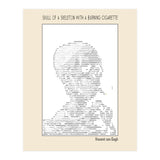 Skull Of A Skeleton With A Burning Cigarette Vincent Van Gogh Ascii Art (Print Only) thumbnail