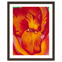 Georgia O’Keeffe – Canna Red and Orange (1926) | Vibrant Modernist Floral Painting in Bold Organic Forms