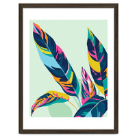 Dopamine Botanical, Colorful Tropical Banana Leaves, Plants Jungle Eclectic Contemporary, Bohemian Nature Forest