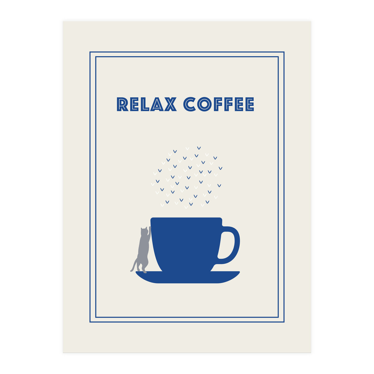 RELAX COFFEE CAT (Print Only)