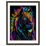 Lion Colored Neon Art thumbnail
