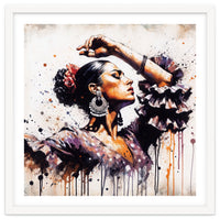 Watercolor Flamenco Dancer #1