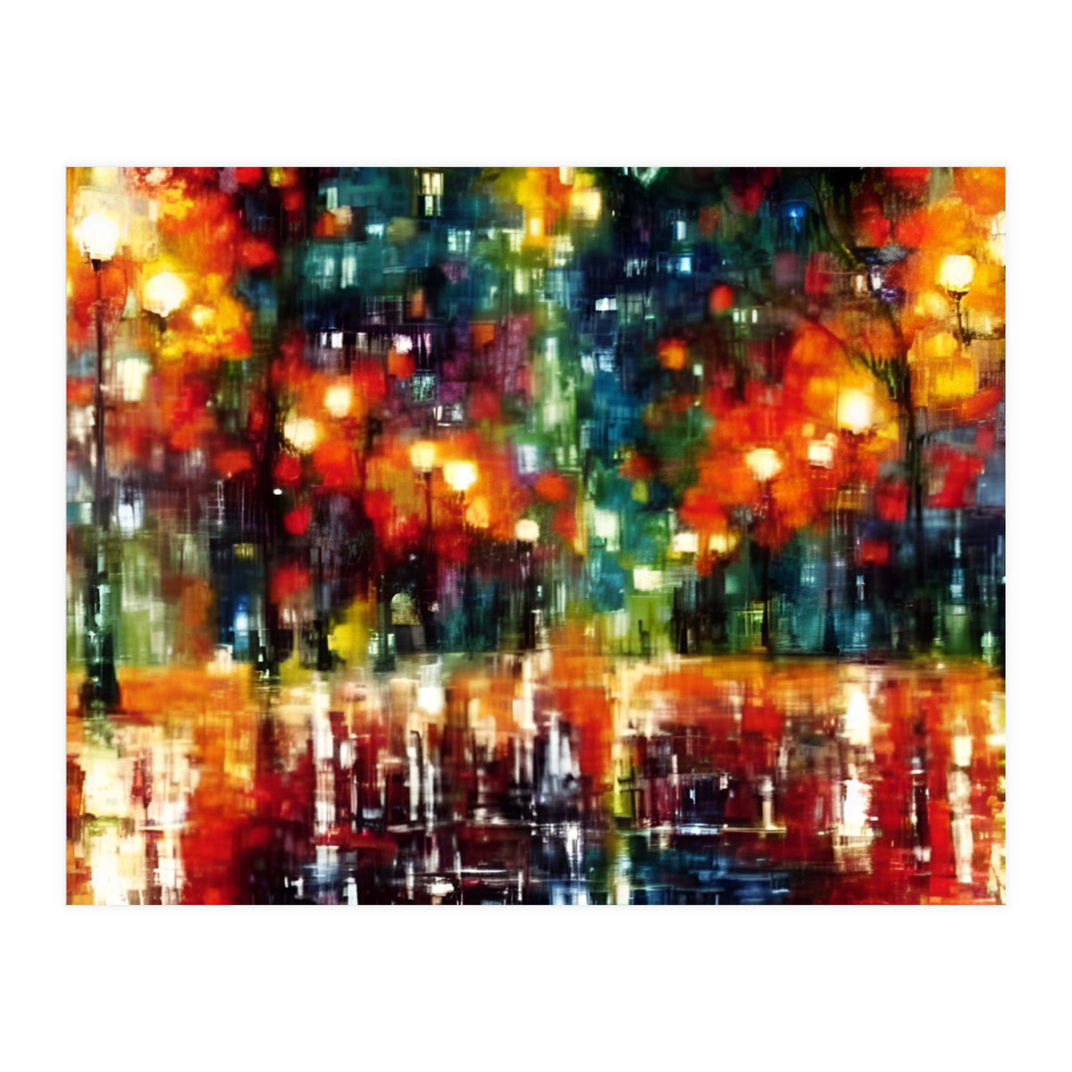 Abstract Contemporary Rainy (Print Only)