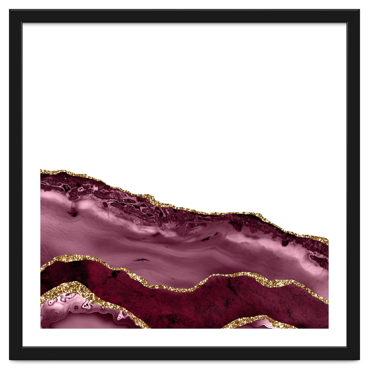 Burgundy & Gold Agate Texture 24