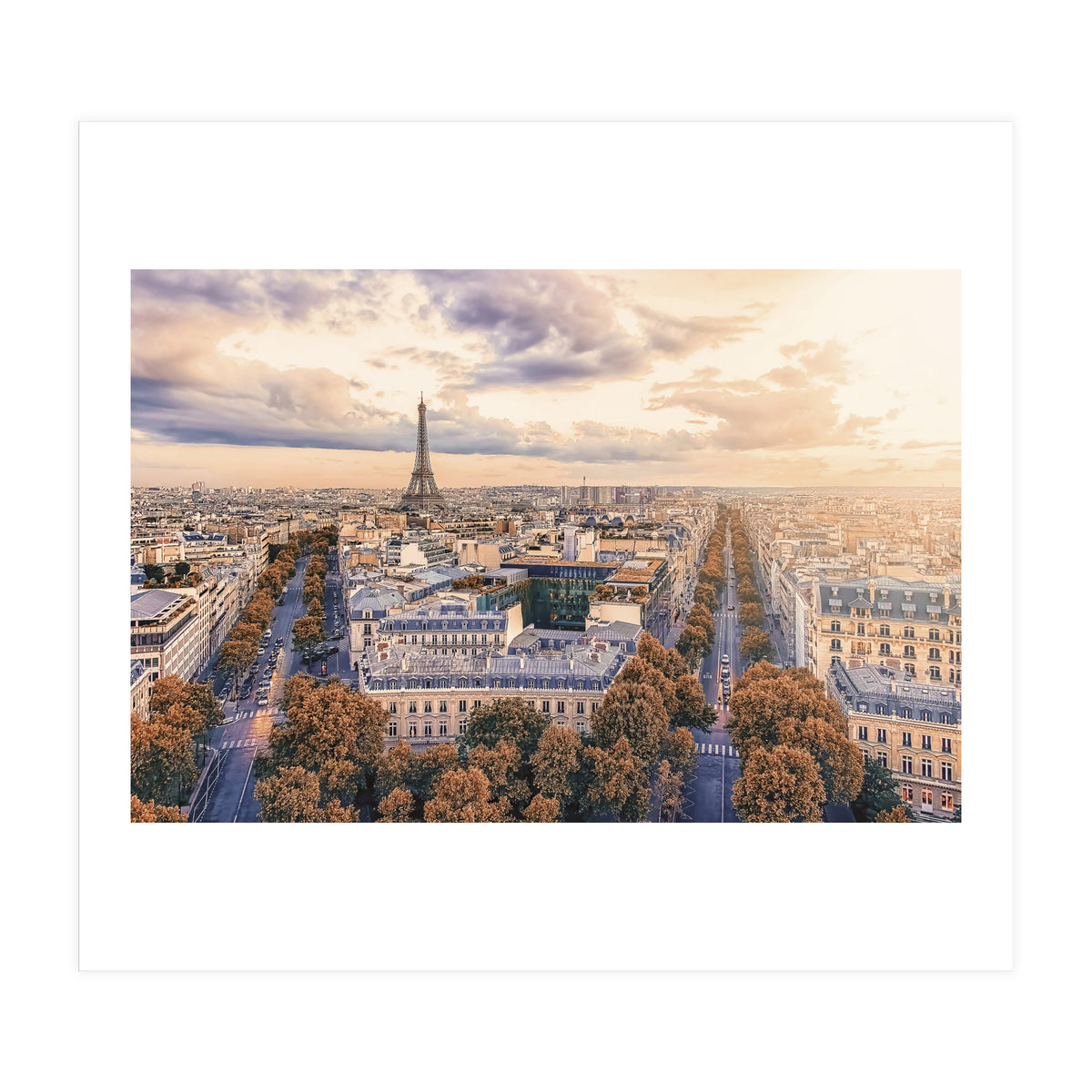 Sunset In Paris (Print Only)