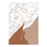 Shorelines, Girl On Ocean Beach, Sea Nature Landscape Travel Summer, Bohemian Black Woman Sand Waves Self Care (Print Only) thumbnail