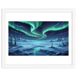 Arctic Glow: Northern Lights Winter Landscape thumbnail