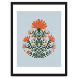 Symmetrical floral bouquet - orange and green thumbnail
