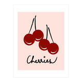 Cherries modern simple minimalistic red cute Fruit wall art (Print Only) thumbnail
