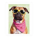 Cool Dog with Sunglasses – Funky Bandana  (Print Only) thumbnail