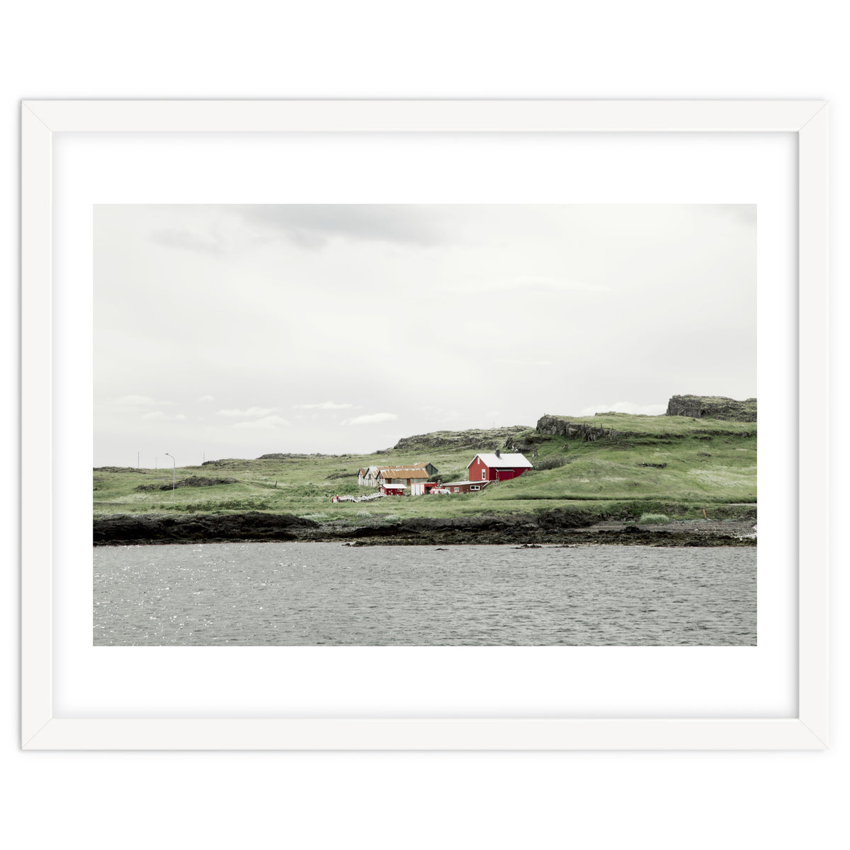 Red house on the shore - Iceland