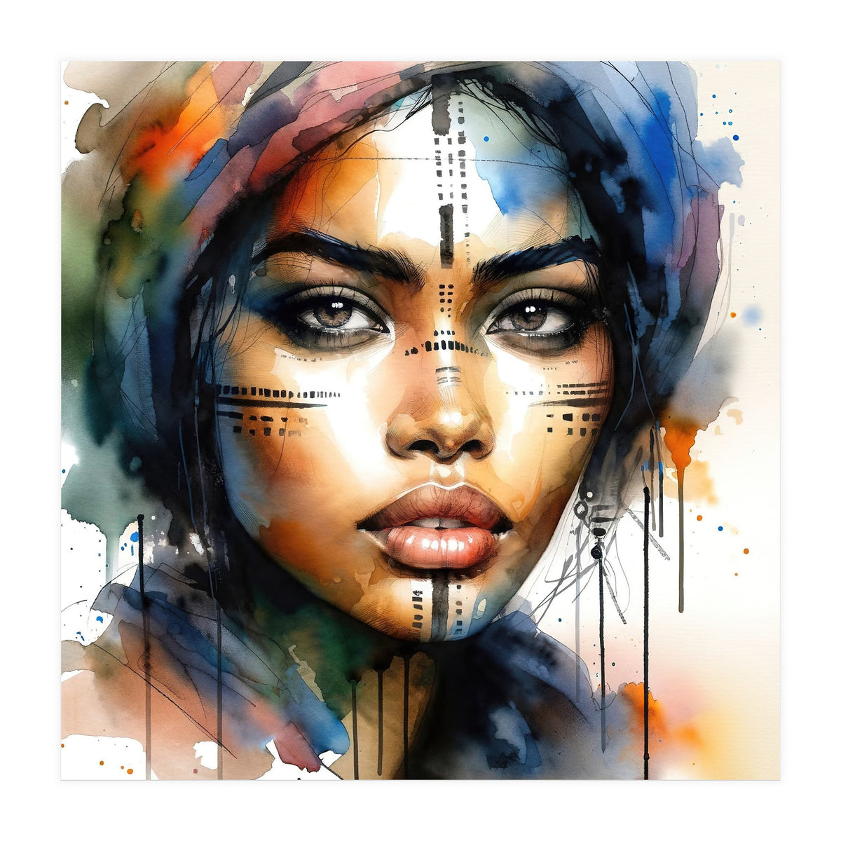 Tribal Muse Portrait (Print Only)