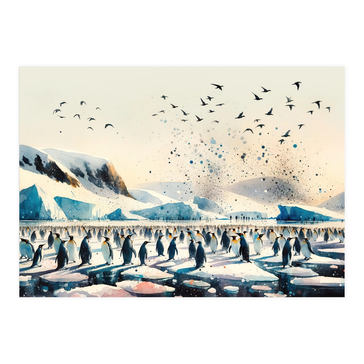 Antarctic Expanse Penguins Path (Print Only)