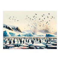 Antarctic Expanse Penguins Path (Print Only)