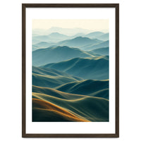Minimalist Misty Mountain Landscape Wall Art