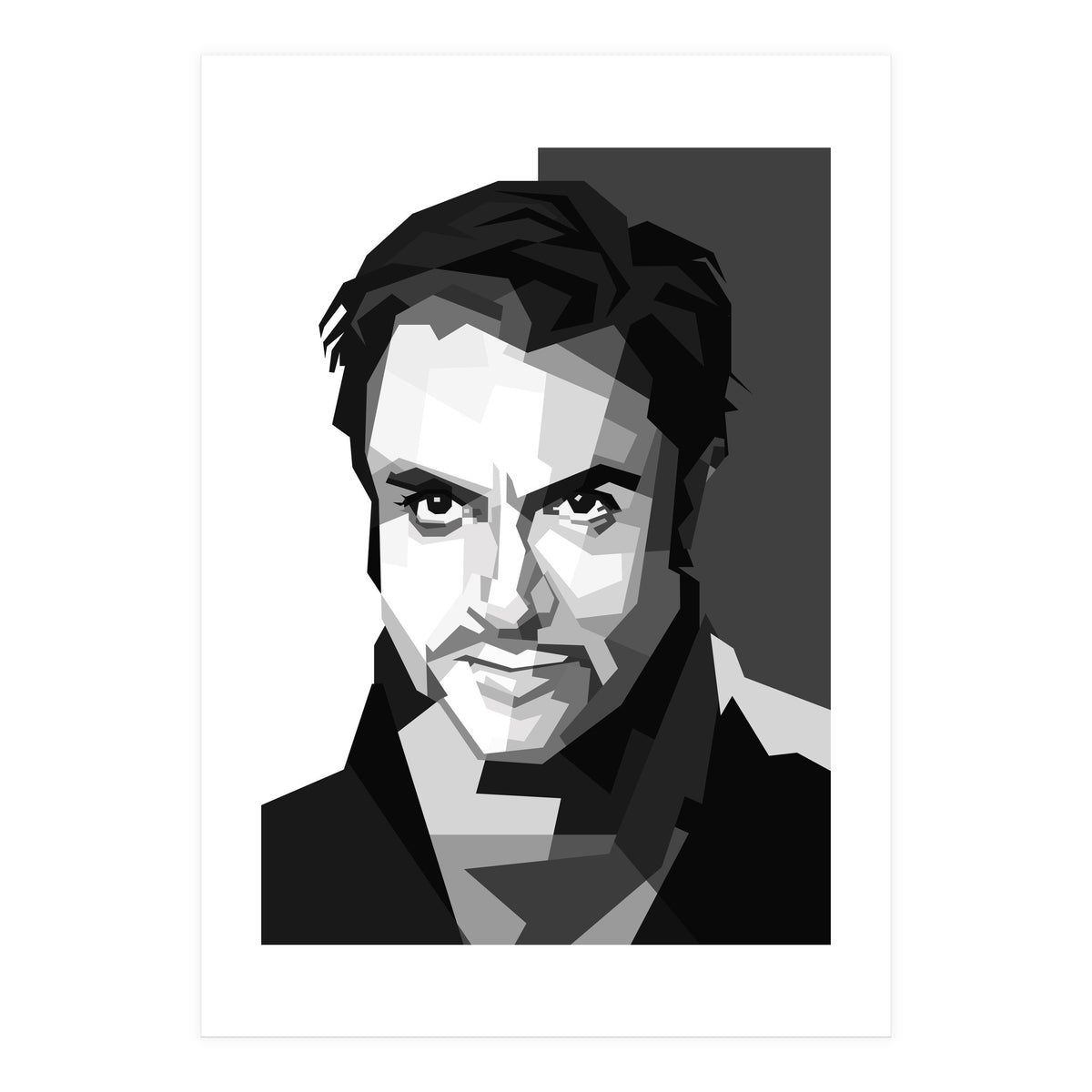 Simon Le Bon British Singer Black Illustration (Print Only)