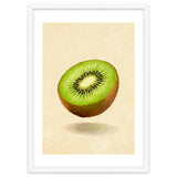 Kiwi Slice, Watercolor Fruit, Fresh Green Art thumbnail