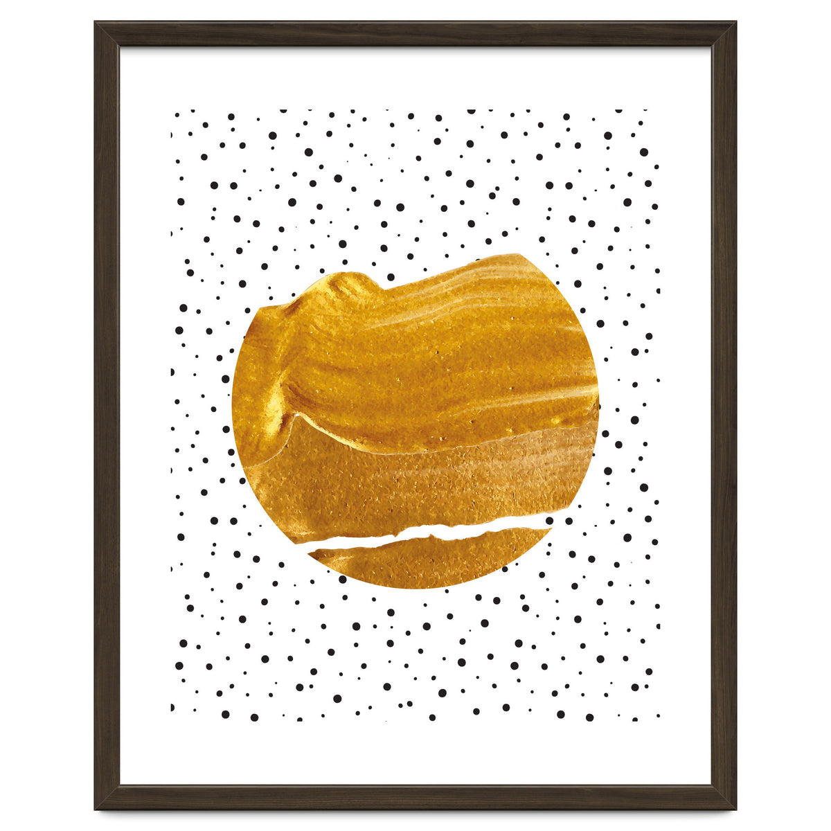 Stay Gold | Abstract Geometric Painting | Polka Dots Quirky Eclectic | Modern Boho Luxe