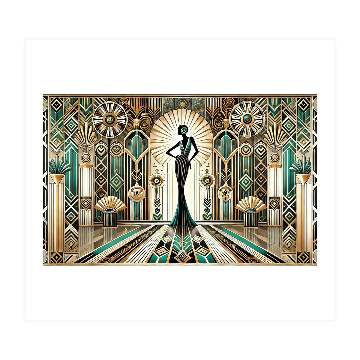Art Deco Glamour Woman (Print Only)