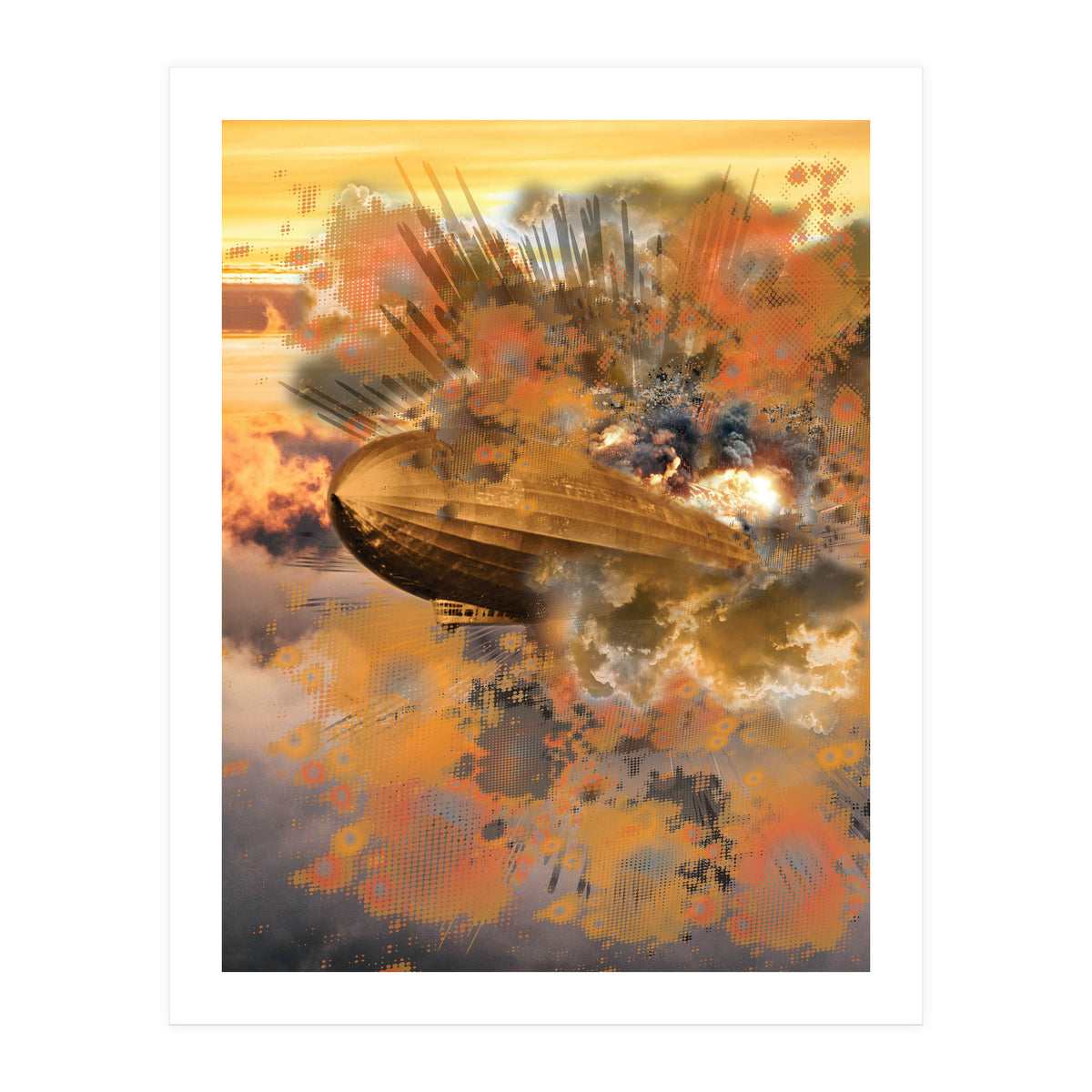 Zeppelin Balloon Explosion (Print Only)