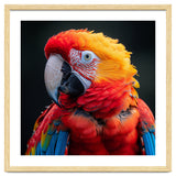 Scarlet Macaw Parrot Portrait Vivid Colors thumbnail