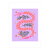 Modern snake - pink and orange (Print Only)