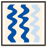 Squiggly Lines - blue and cream thumbnail