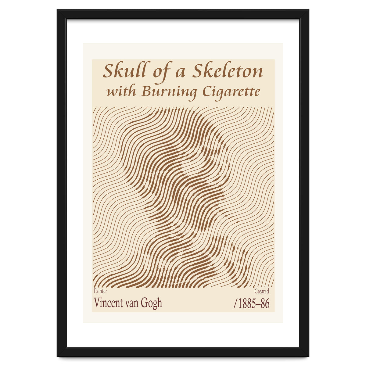 Skull of a Skeleton with Burning Cigarette - Vincent van Gogh (1885–86)