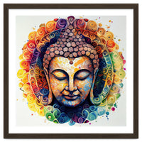 Rainbow Mandala Buddha Portrait