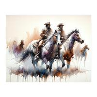 Cowboy Riders On Horses (Print Only)