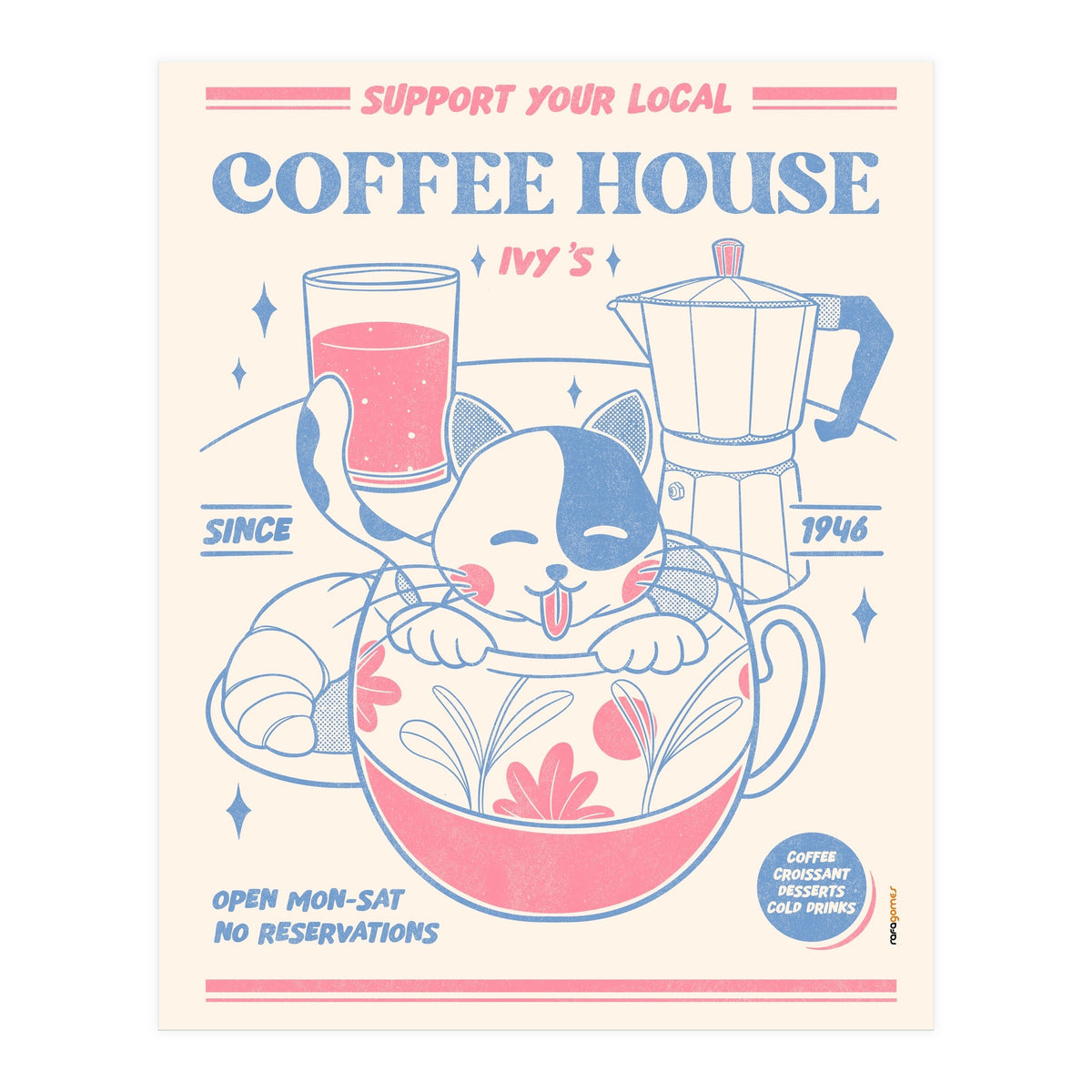 Support Your Local Coffee House (Print Only)