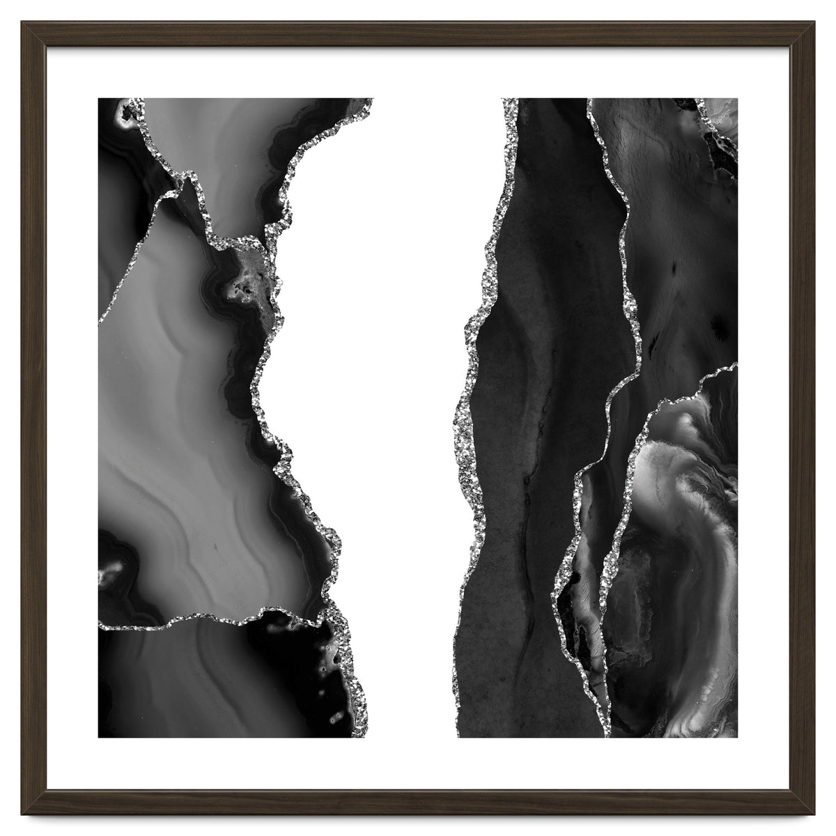 Black & Silver Agate Texture 07