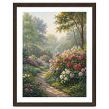 Sunlit Spring Garden Path Oil Painting thumbnail