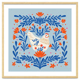 Blooming Chicken Blue And Orange thumbnail