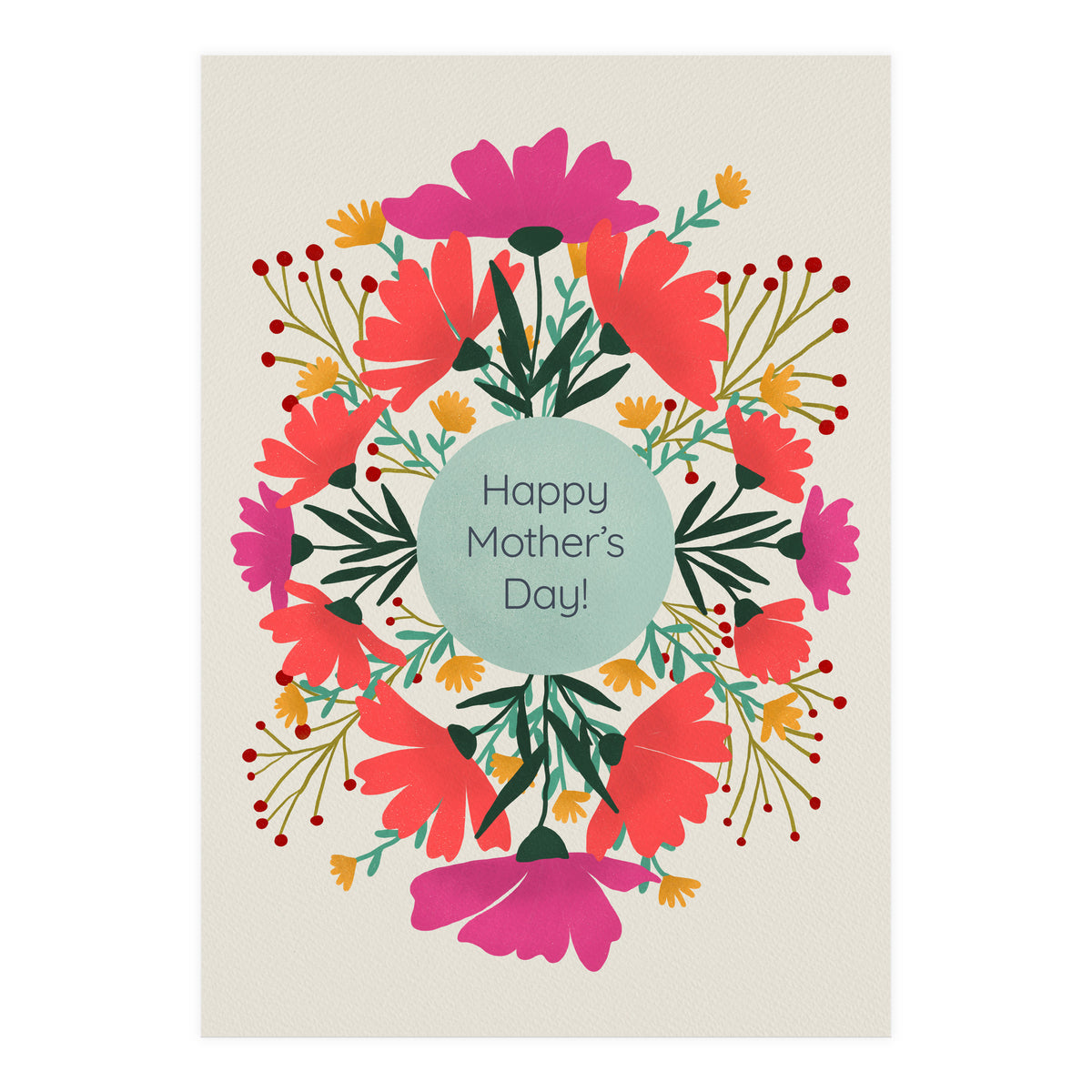 Happy mother's day floral design (Print Only)