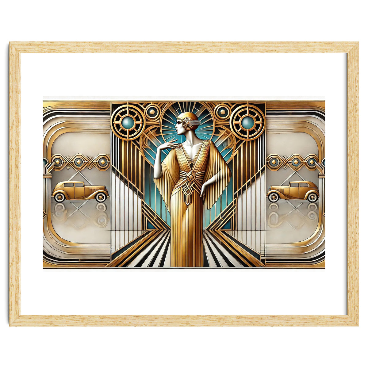 Gatsby Woman Art Deco Scene